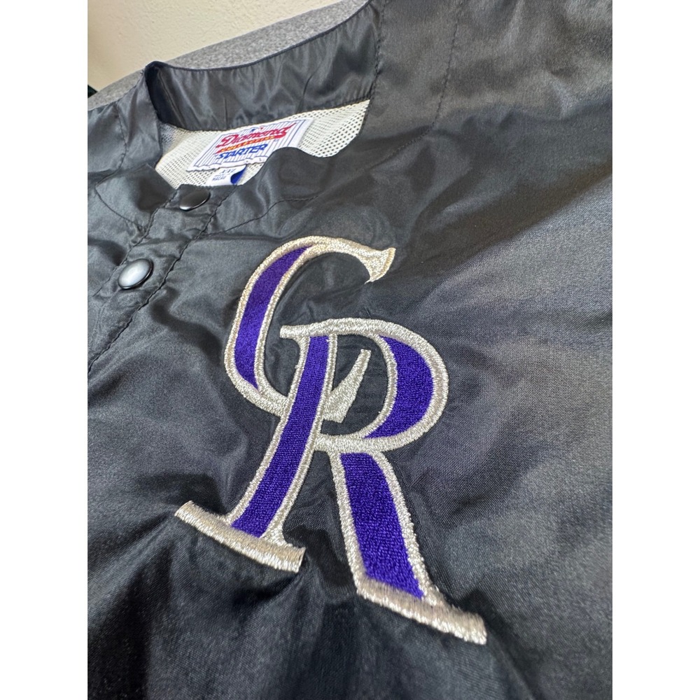 #90 Vintage Colorado Rockies Starter Pullover Jacket XXL Diamond Collection MLB‎ - Picture 6 of 8